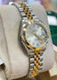 Rolex Lady-Datejust 28mm 279173 FACTORY Champagne Diamond Dial Fluted Jubilee Bracelet Box and Papers Unworn