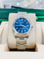 Rolex Oyster Perpetual 34mm 124200 Blue Index Dial Oyster Bracelet Box and Papers MINT