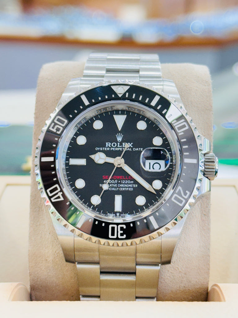 Rolex Sea Dweller Red 126600 43mm Black Ceramic Bezel Watch Box Papers MINT Diamonds East Intl