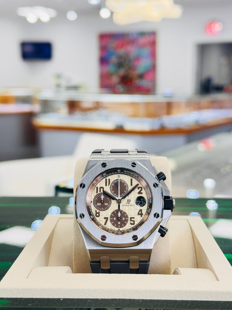 Audemars Piguet  Royal Oak Offshore Chronograph 26470ST.OO.A801CR.01 "Safari"  Preowned - Diamonds East Intl.