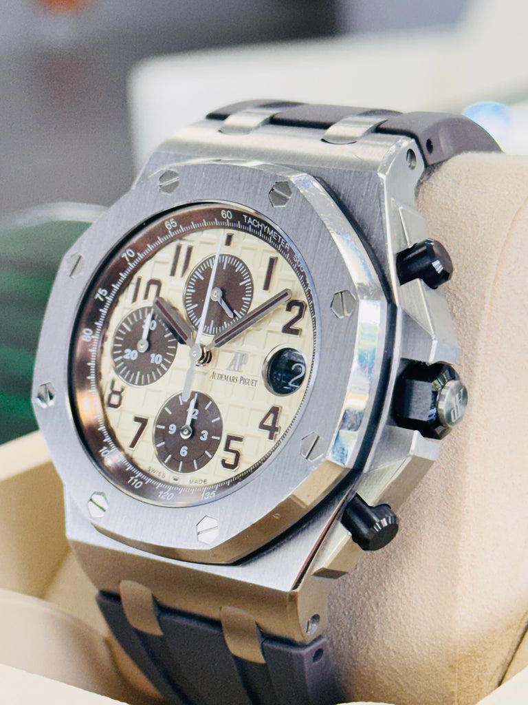 Audemars Piguet  Royal Oak Offshore Chronograph 26470ST.OO.A801CR.01 "Safari"  Preowned - Diamonds East Intl.