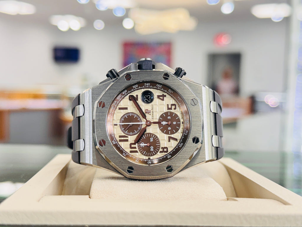 Audemars Piguet  Royal Oak Offshore Chronograph 26470ST.OO.A801CR.01 "Safari"  Preowned - Diamonds East Intl.