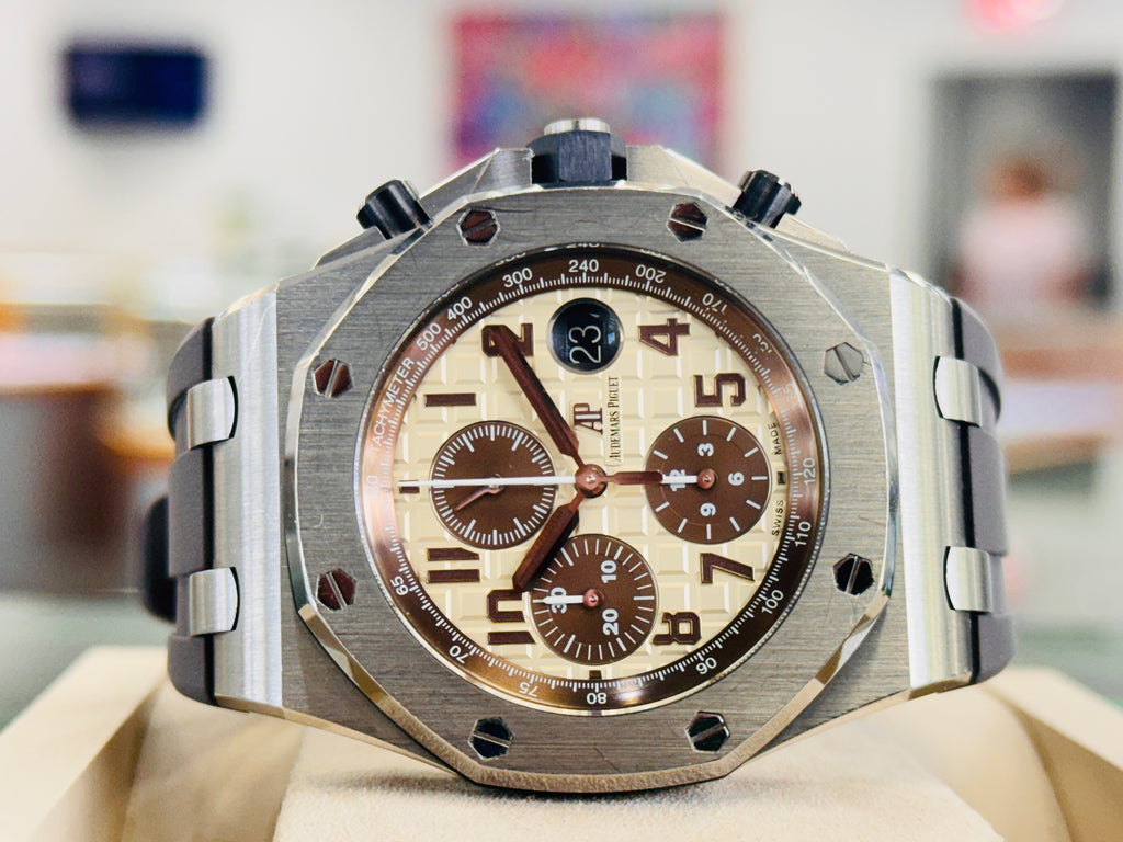 Audemars Piguet  Royal Oak Offshore Chronograph 26470ST.OO.A801CR.01 "Safari"  Preowned - Diamonds East Intl.