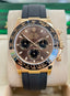 Rolex Daytona 18K Rose Gold 116515 Chocolate Index Dial Oysterflex Rubber Band Box/Papers MINT