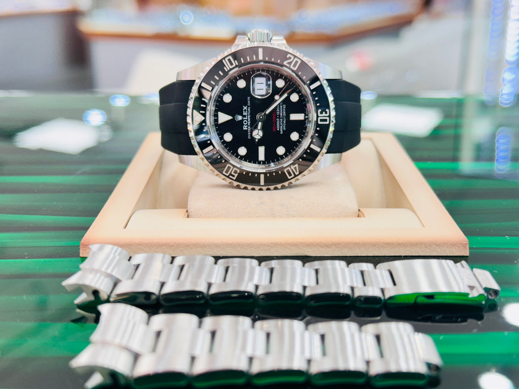 Rolex Sea-Dweller 126600  43mm Black Ceramic Bezel  Box/ Papers New RUBBER-B MINT