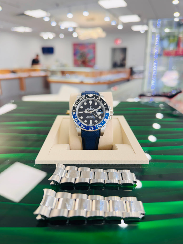 Rolex GMT-Master II 116710BLNR Steel Ceramic Batman Blue and Black Bezel Oyster + RubberB Band - Diamonds East Intl.