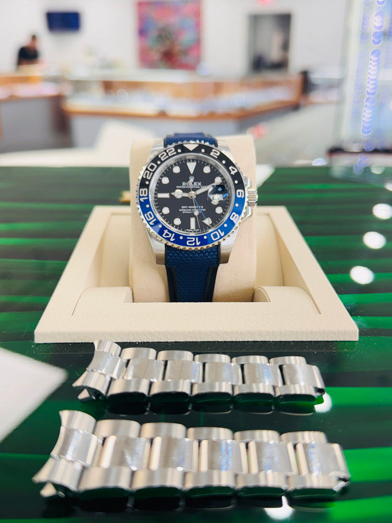 Rolex GMT-Master II 116710BLNR Steel Ceramic Batman Blue and Black Bezel Oyster + RubberB Band - Diamonds East Intl.