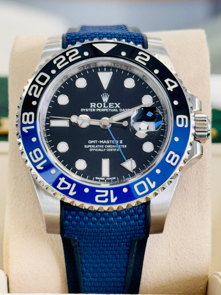 Rolex GMT-Master II 116710BLNR Steel Ceramic Batman Blue and Black Bezel Oyster + RubberB Band - Diamonds East Intl.