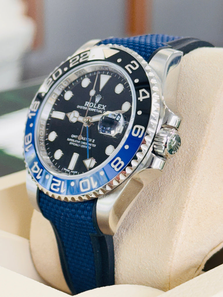 Rolex GMT-Master II 116710BLNR Steel Ceramic Batman Blue and Black Bezel Oyster + RubberB Band - Diamonds East Intl.