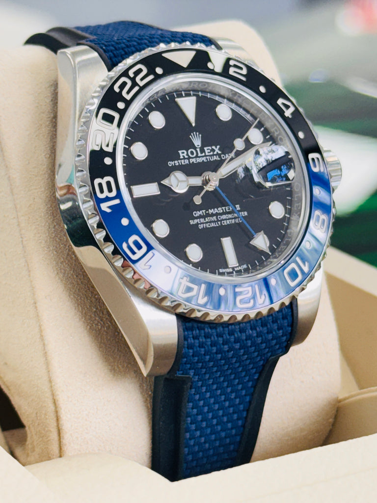 Rolex GMT-Master II 116710BLNR Steel Ceramic Batman Blue and Black Bezel Oyster + RubberB Band - Diamonds East Intl.