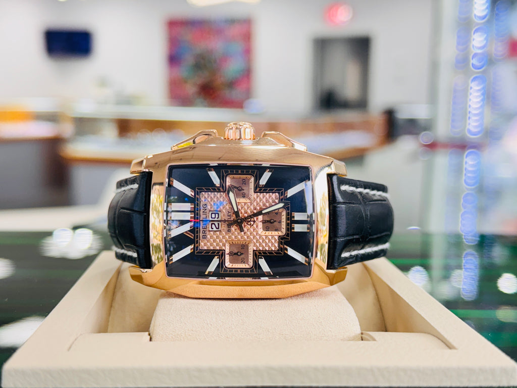 Breitling Bentley Flying B Chronograph R44365 18k Rose Gold MINT