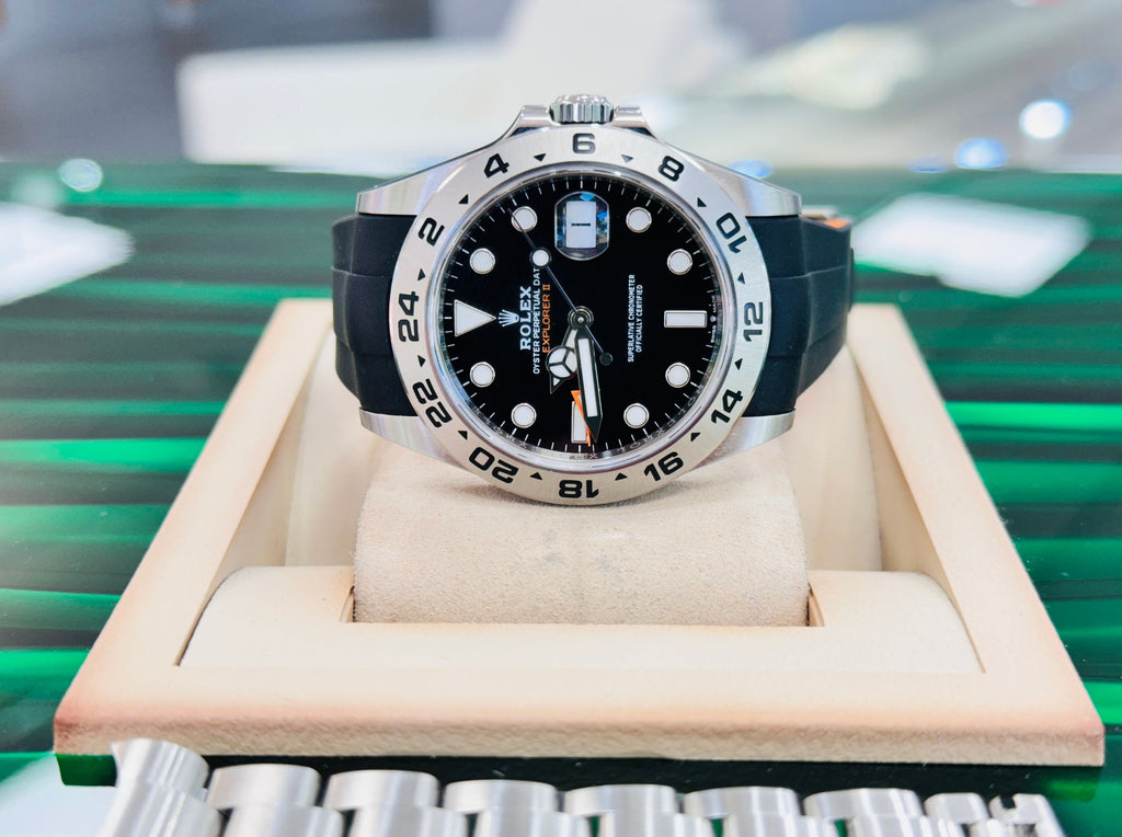 Rolex Explorer II 226570 Black Dial Oyster Steel 42 mm Box and Papers + RubberB