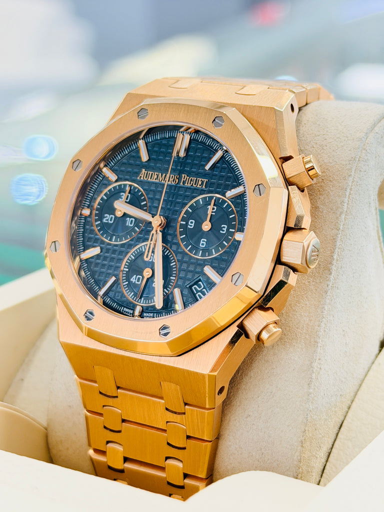 Audemars Piguet  Royal Oak Chronograph 41 26240OR.OO.D404CR.02   Box and Papers MINT
