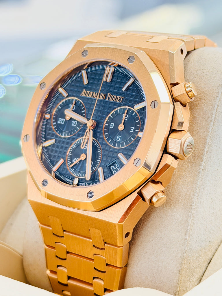Audemars Piguet  Royal Oak Chronograph 41 26240OR.OO.D404CR.02   Box and Papers MINT