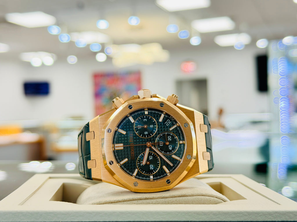 Audemars Piguet  Royal Oak Chronograph 41 26240OR.OO.D404CR.02   Box and Papers MINT