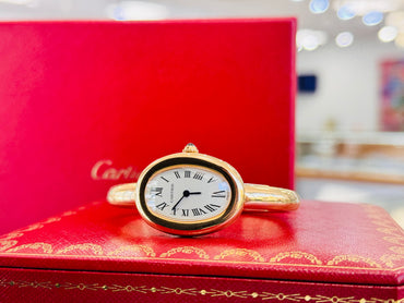 Cartier Baignoire Small WGBA0024 Ladies  Yellow Gold Quartz  Box and Papers USED Size 17 - Diamonds East Intl.