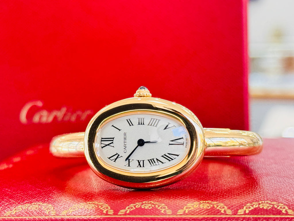 Cartier Baignoire Small WGBA0024 Ladies  Yellow Gold Quartz  Box and Papers USED Size 17 - Diamonds East Intl.