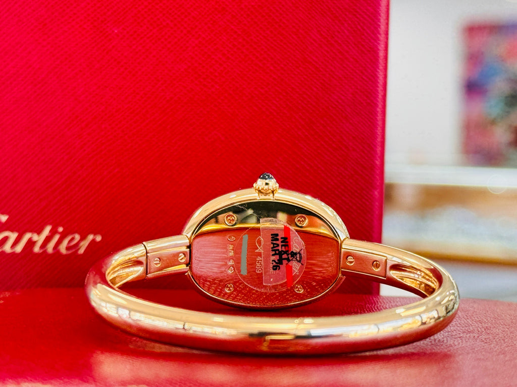 Cartier Baignoire Small WGBA0024 Ladies  Yellow Gold Quartz  Box and Papers USED Size 17 - Diamonds East Intl.