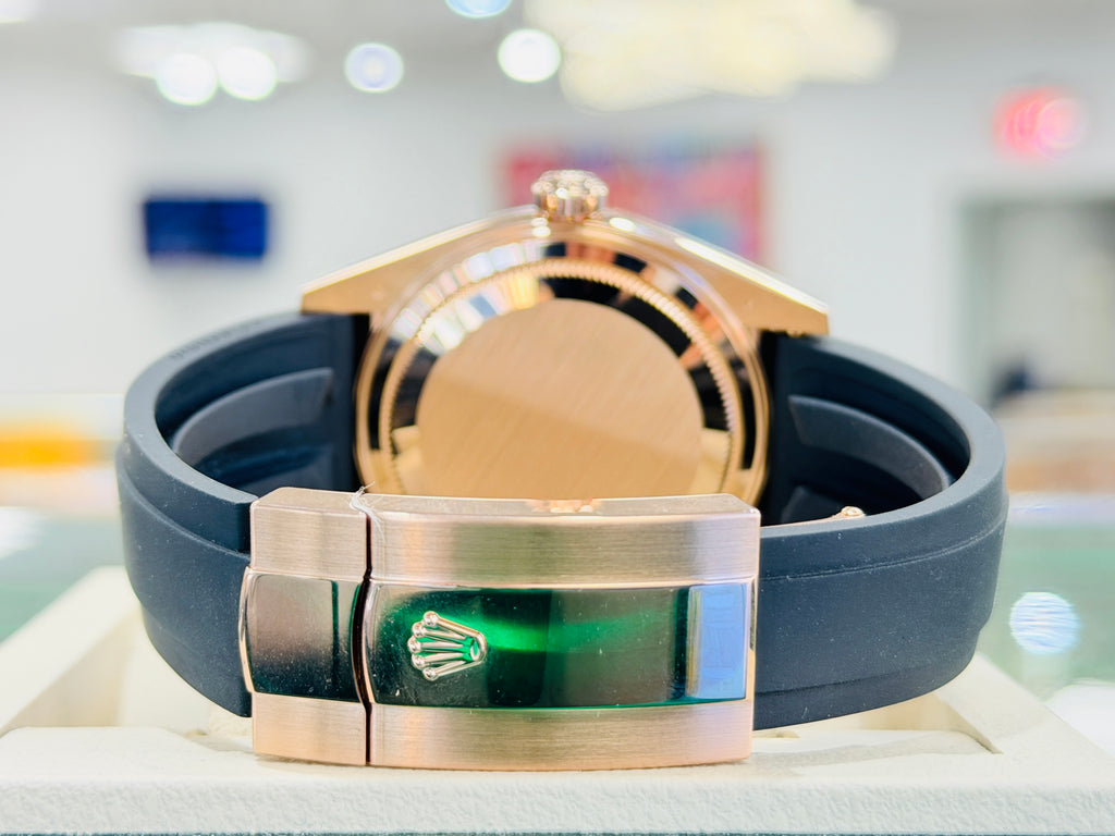 Rolex Sky-Dweller 42 326235  EverRose Gold Chocolate Dial OysterFlex PreOwned Box and Papers - Diamonds East Intl.