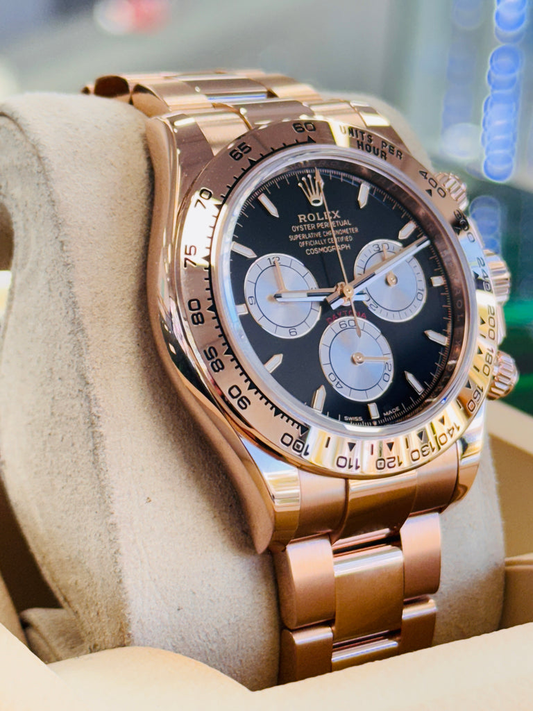 Rolex Daytona 126505 Cosmograph  18K Rose Gold with Black Dial Box and Papers MINT