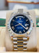 Rolex Day-Date 40 228239 White Gold Fluted Bezel Blue Ombre Dial President Bracelet  Unworn Box and Papers