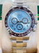 Rolex Daytona 116520 Cosmograph CUSTOM CERAMIC BEZEL CUSTOM BLUE ARABIC Dial Stainless Steel Oyster BOX/PAPERS PreOwned