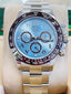 Rolex Daytona 116520 Cosmograph CUSTOM CERAMIC BEZEL CUSTOM BLUE ARABIC Dial Stainless Steel Oyster BOX/PAPERS MINT