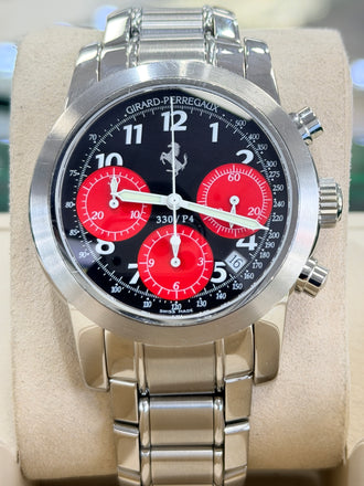 Girard Perregaux Ferrari 8028 Chronograph Black Dial with Black SubDials PreOwned Box & Papers - Diamonds East Intl.