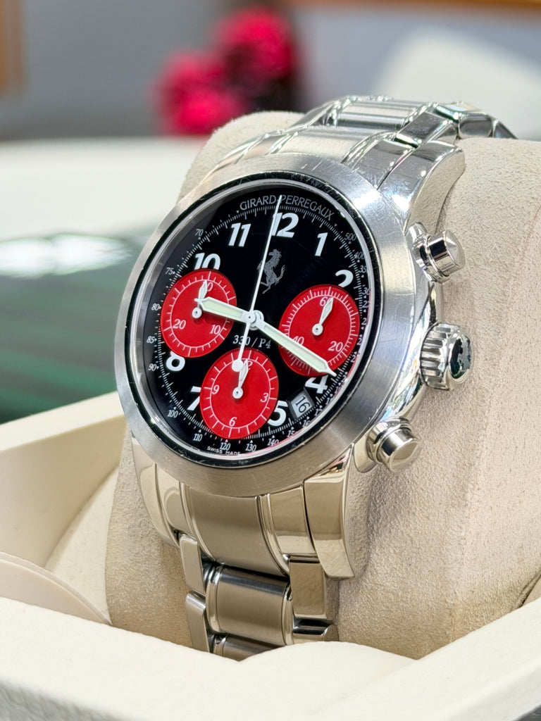 Girard Perregaux Ferrari 8028 Chronograph Black Dial with Black SubDials PreOwned Box & Papers - Diamonds East Intl.