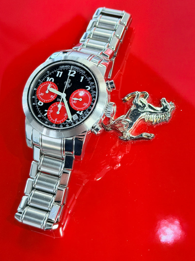 Girard Perregaux Ferrari 8028 Chronograph Black Dial with Black SubDials PreOwned Box & Papers - Diamonds East Intl.