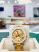 Rolex Datejust 36 116203 Champagne Roman Dial Custom Diamond Bezel Stainless & Gold Oyster MINT