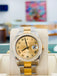Rolex Datejust 36 116203 Champagne Roman Dial Custom Diamond Bezel Stainless & Gold Oyster MINT