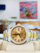Rolex Datejust 36 116203 Champagne Roman Dial Custom Diamond Bezel Stainless & Gold Oyster MINT