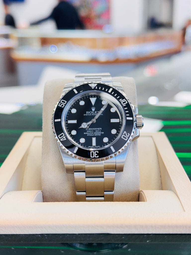 Rolex Submariner (No Date)  114060 Steel Black Ceramic 40mm Box and Papers MINT