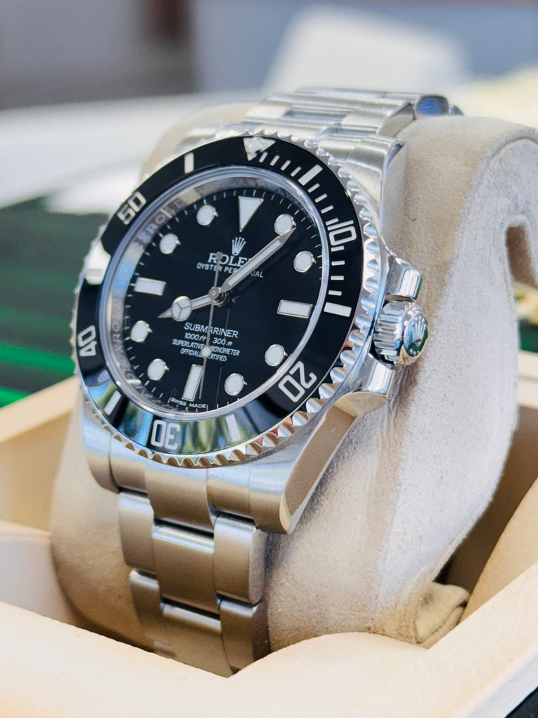 Rolex Submariner (No Date)  114060 Steel Black Ceramic 40mm Box and Papers MINT