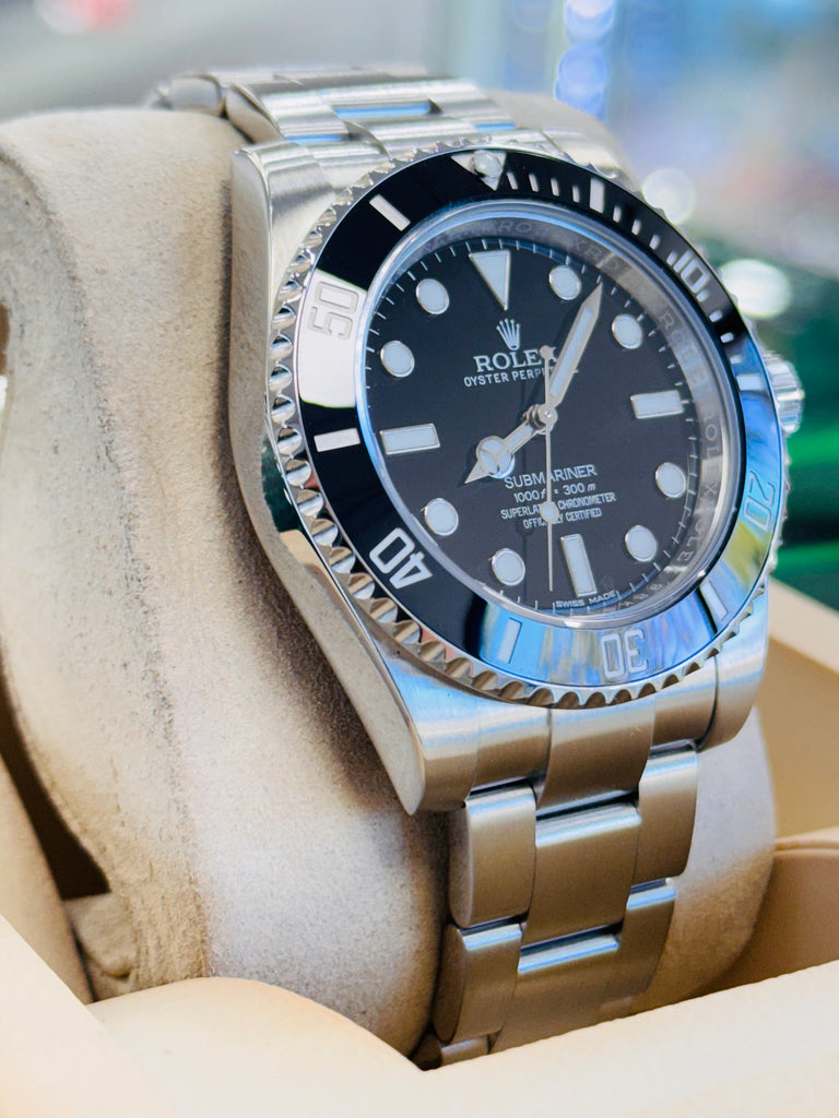 Rolex Submariner (No Date)  114060 Steel Black Ceramic 40mm Box and Papers MINT