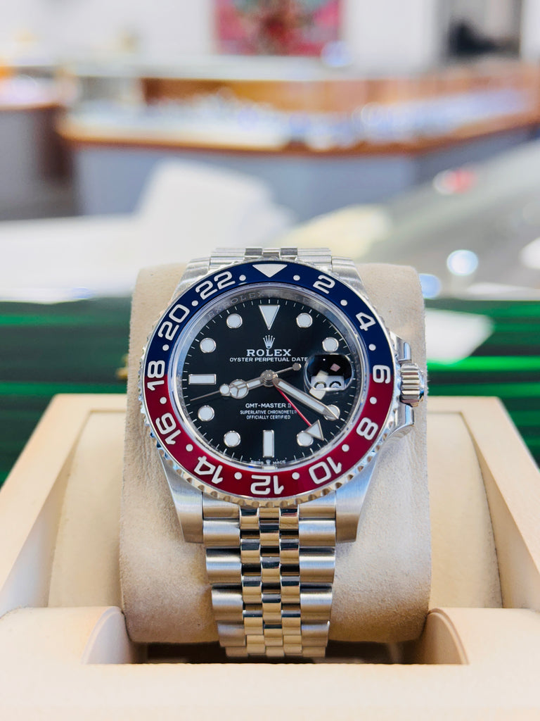 Rolex GMT-Master II PEPSI 126710BLRO Jubilee Band Red Blue Ceramic Bezel Watch