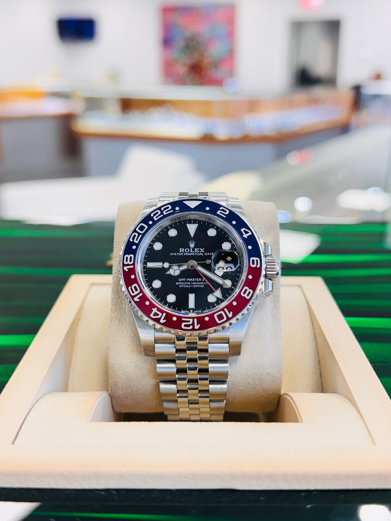 Rolex GMT-Master II PEPSI 126710BLRO Jubilee Band Red Blue Ceramic Bezel Watch