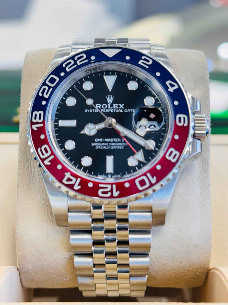 Rolex GMT-Master II PEPSI 126710BLRO Jubilee Band Red Blue Ceramic Bezel Watch