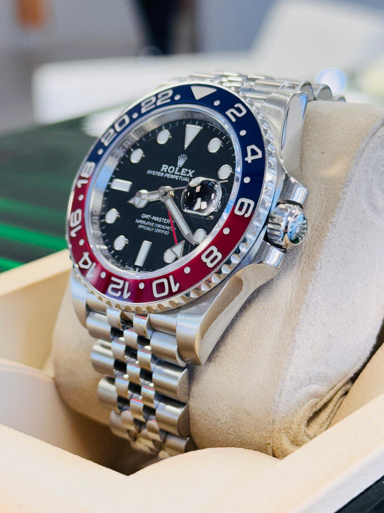 Rolex GMT-Master II PEPSI 126710BLRO Jubilee Band Red Blue Ceramic Bezel Watch