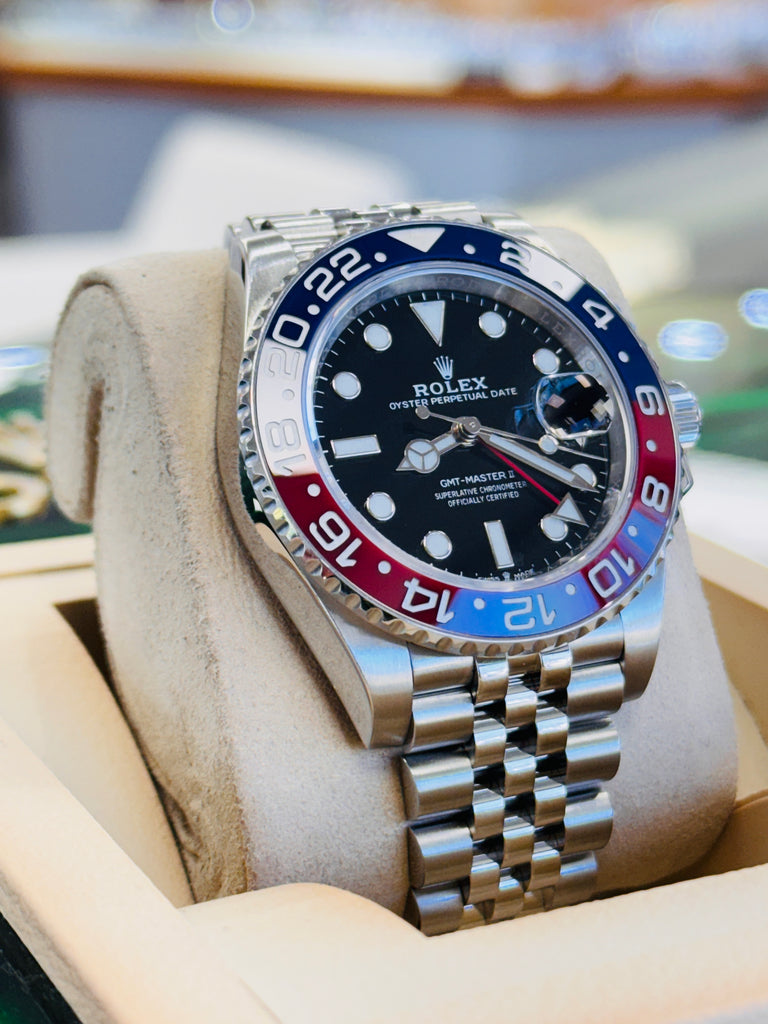 Rolex GMT-Master II PEPSI 126710BLRO Jubilee Band Red Blue Ceramic Bezel Watch