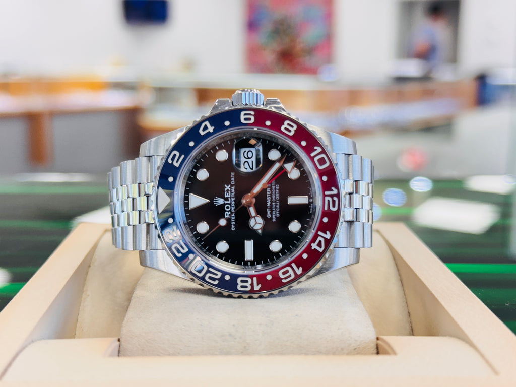 Rolex GMT-Master II PEPSI 126710BLRO Jubilee Band Red Blue Ceramic Bezel Watch