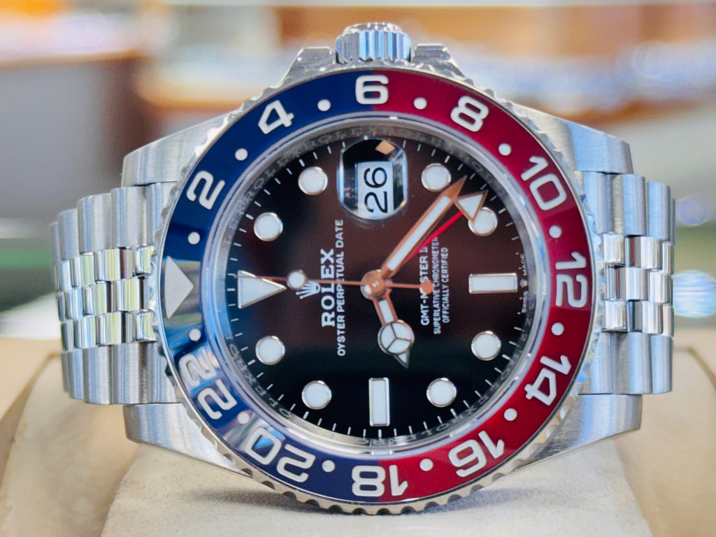 Rolex GMT-Master II PEPSI 126710BLRO Jubilee Band Red Blue Ceramic Bezel Watch