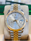 Rolex Datejust 41 126333  18k Gold / Steel Jubilee Bracelet Fluted Bezel Silver Dial Papers MINT