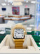 Cartier Santos WGSA0029 39.8 Large 18k YG Silvered opaline dial  Box and Papers Unworn - Diamonds East Intl.