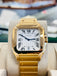 Cartier Santos WGSA0029 39.8 Large 18k YG Silvered opaline dial  Box and Papers Unworn - Diamonds East Intl.