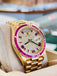 Rolex Day-Date 40 228238  Custom Diamond Roman Pink Ruby  Custom Ruby Bezel Box and Papers MINT - Diamonds East Intl.