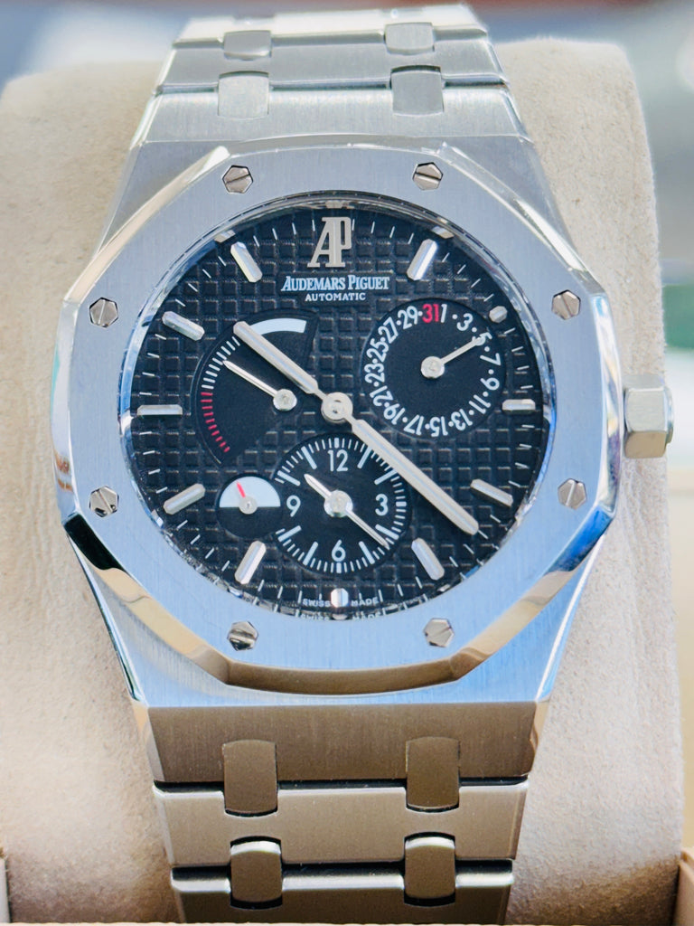 Audemars Piguet Royal Oak Dual Time Black Dial 39mm 26120ST.OO.1220ST.03 MINT Box and Papers