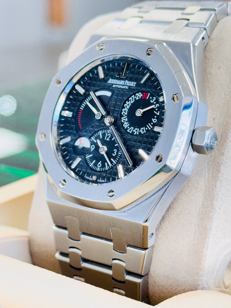 Audemars Piguet Royal Oak Dual Time Black Dial 39mm 26120ST.OO.1220ST.03 MINT Box and Papers