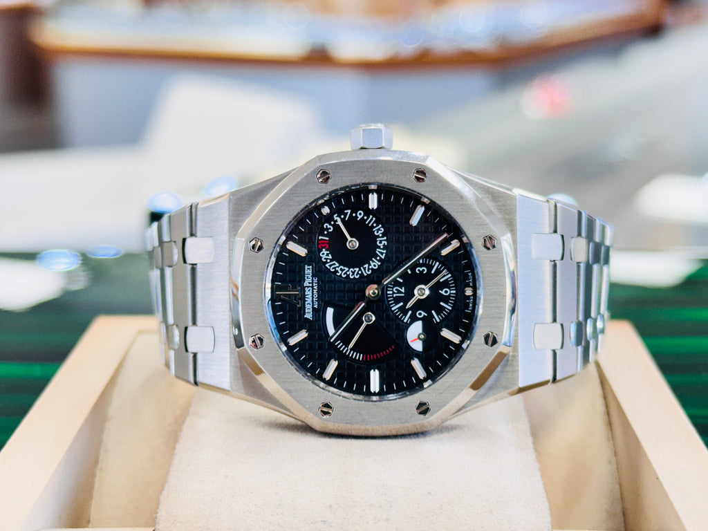 Audemars Piguet Royal Oak Dual Time Black Dial 39mm 26120ST.OO.1220ST.03 MINT Box and Papers